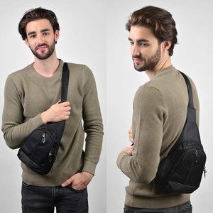 Unisex Crossbody Bag - Black